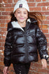 Ellabee Black Jacket with White Shearling